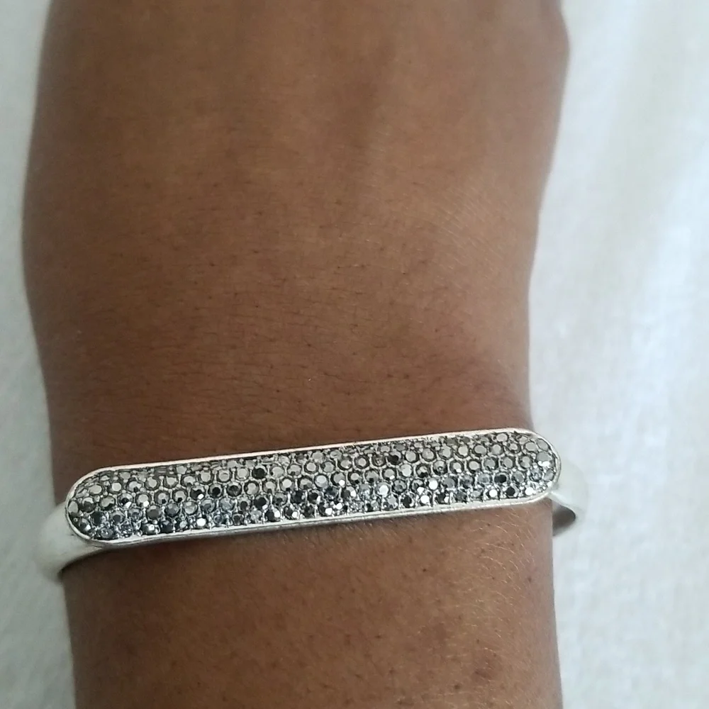 New Lucky Brand Bar Pave Cuff Bracelet